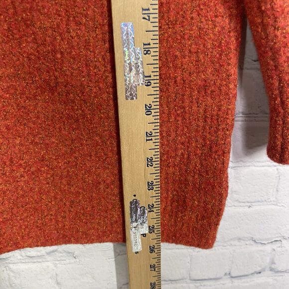 J Mclaughlin Sweater Women Small Wool Blend Burnt Orange Long Sleeve Soft Preppy - Picture 11 of 11